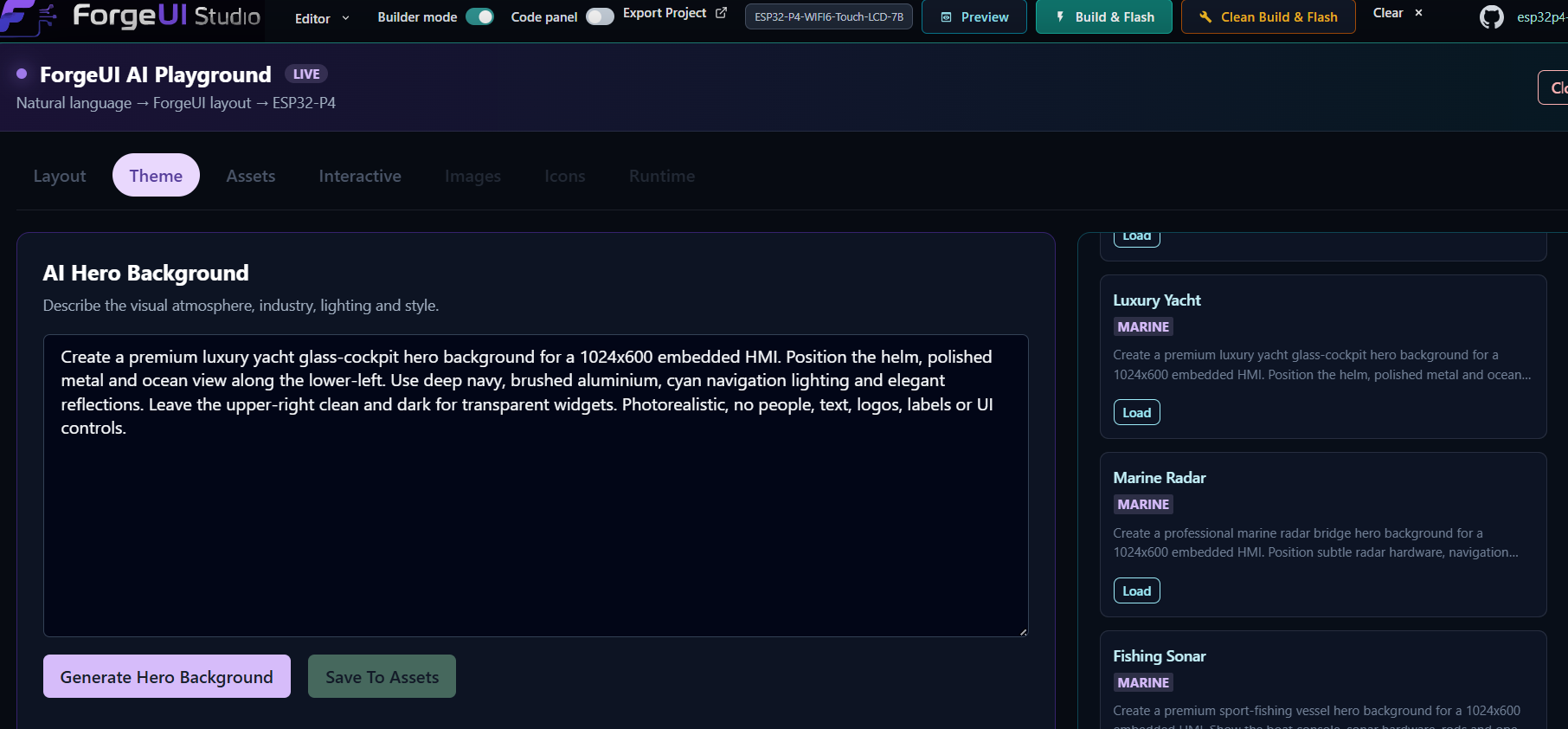 Describe It shown in ForgeUI Studio